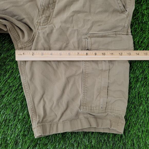 CARHARTT Canvas Cargo Shorts 36x10 Brown Baggy Workwear Relaxed Fit - Picture 8 of 13